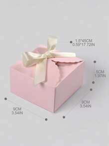 10pcs Multi-Color Bowknot Small Square Boxes, Solid Color Creative Wavy Edge Minimalist Square Folding Gift Boxes, Compact And Exquisite, Suitable For Packaging Small Items Such As Earrings, Wax Melts, Handmade Soaps, Small Snacks, Wedding Favors, Party Gifts, Beauty Samples, Practical And Decorative For Weddings, Christmas Parties, Birthday Parties, And Daily Gifting