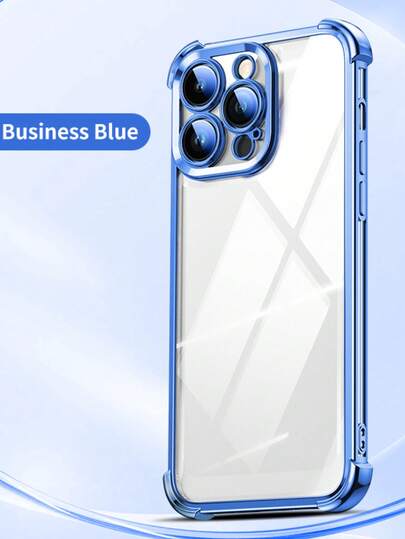 1个奢华电镀透明手机壳，兼容 17 Air/6/7/8/X/XS/XR/11/12/13/14/15/16/16e，兼容Galaxy S22/23/24/25/S24 FE/S25 EDGE，A04/05/06/A07/A17/A14/A15/A16/A24/A25/A34，兼容Redmi Note 9/10/11/12/13，兼容Redmi 9/10/12/13C 14C，兼容OPPO，兼容MOTO，兼容荣耀X，HW，兼容Realme C53 C55 C61 C63 C65 C75 Pro Max Plus，防震透明双层TPU手机壳案例，国际版，非国内版