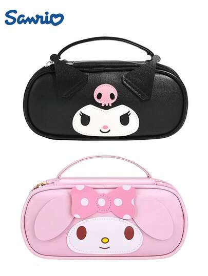 Sanrio 1PC Sanrio Officially Licensed Kuromi My Melody Pencil Pen Case Office College School High-Capacity Stationery Storage Box Multi-Purpose Storage Bag Birthday Gifts For Women Mom Friends