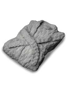 Home Elephant Grey Robe With 3D Turtle Shell Pattern, Soft And Super Absorbent - Dark Grey - View 4