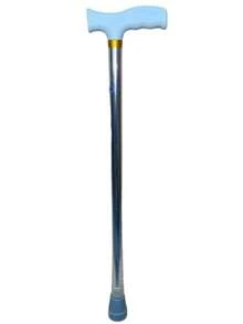 Bastón Ortopédico con Mango Alemán Ergonómico | Altura Ajustable | Aluminio Resistente y Base Antiderrapante - Plateado - Ver 6