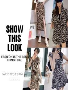 1pc Leopard Print 4-Way Stretch Fabric For DIY Bags, Scrunchies, Skirts, Clothing - White - View 6