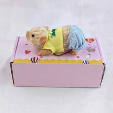 1pc Realistic Washable Reborn Piggy Dolls 12cm Soft Silicone Delicate Little Pig Doll Dress Up Game Toys Accompany Gifts