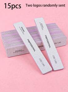 5/15pcs Professional Nail File, 180/100 Grit Natural Emery Board, Double-Sided Washable Fine Textured Nail File, Suitable For Home And Salon Use