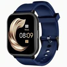 1 件男女通用舒适硅胶表带智能手表，升级版配备无线通话、计步器、卡路里计数器、运动追踪、多种运动模式、远程摄像头、音乐控制、闹钟、通知、180mAh 锂离子电池、1.83 英寸全屏触摸显示屏，兼容 Android 和 IOS，适合作为节日礼物