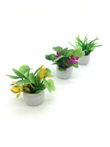 娃娃屋微型植物模型，成品盆栽，景观花盆，户外盆栽花卉和绿植 - 彩色 - 查看 5