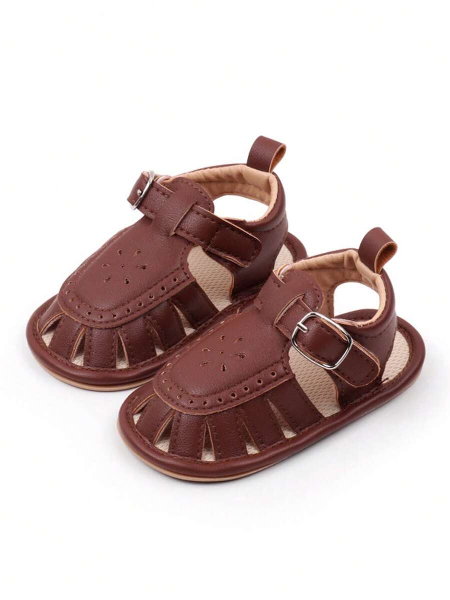 yibubu Yibubu braune Babyschuhe, Babyschuhe für Mädchen und Jungen, einfach und modisch, weiche Sohle rutschfest, Neugeborenen-Babyschuhe, Erste Laufschritte