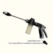 Heavy-Duty Foam Wash Gun – High-Pressure Car Cleaner With Adjustable Nozzle &  Long Handle  For Wheels/Undercarriage | Compatible With Pressure Washers - 黑色 - 查看 3
