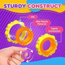 Fidget Toys Sensory Rings For : 12 Pack Finger Spinner Rings Texture Stress Toys For Autism Calming Fun Fidgets For Student Classroom Prize Stocking Stuffers - 12Pcs - 查看 3