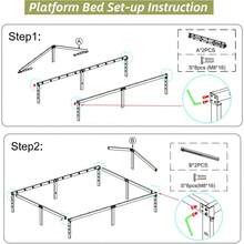 Bed Frame Heavy Duty Metal Full Platform Bed Frame With Under Bed Storage No Box Spring Needed Easy Assembly Noise Free Non Slip 14 Inch Full