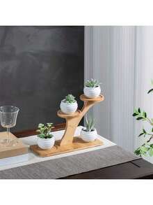 1pc Minimalist High-End Home Desktop Organizer Rack, Thick Desktop Shelf, Balcony Succulent Holder, Creative Branch Design, Multi-Layer Small Flower Stand, Decor For Potted Plants, Suitable For Windowsill, Living Room, Office