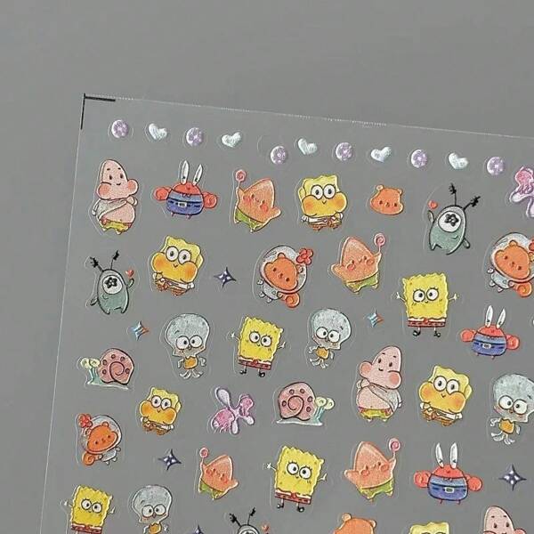 SPONGEBOB 1pc Q-Version SpongeBob Series Cute Cartoon SpongeBob Graffiti Stickers And SpongeBob Cartoon Cute Waterproof Stickers, Suitable For Decorating Phone Cases, Diaries, Water Cups, Suitcases, Etc. They Are Excellent Gifts For Friends, Perfect For Christmas, Halloween, Parties And Birthdays.