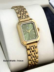 Pablo Raez 1pc Silver Elegant Lady Watch Rectangle Vintage IPS Luxury IPS Plated Women Dress Watch Stainless Steel Square Case Top Brand New AAA Design Quartz Retro Watch Business Fantasy Lady Fashionable White Face With Real Bar