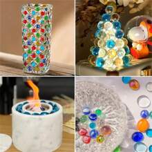 200 克/7.05 盎司透明玻璃珠，混合颜色平面马赛克碎片，适用于 DIY 工艺品、花园风景、花瓶装饰 - 什锦可熔玻璃用品 - 彩色 - 查看 10