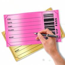 Invitación de fiesta de cine VIP de doble cara, invitación de fiesta de cumpleaños, invitación de cumpleaños, decoraciones de fiesta temática