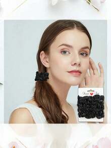 20 chiếc/gói Dây chun buộc tóc nhỏ màu đỏ, chất liệu lụa satin, dây buộc tóc co giãn kiểu Pháp, thích hợp cho mùa hè, đi biển, kỳ nghỉ và các dịp khác, có thể dùng làm dây chun buộc tóc, phụ kiện tóc, dây buộc tóc, v.v. - Nhiều màu - Xem 11