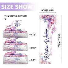 1pc Personalized Acrylic Desk Name Plate With Floral Design 21 Styles- Custom Engraved Office Desk Sign For Women And Men - Elegant Clear Acrylic Glass Block - Ideal For Boss, Teacher, Coworker Appreciation Gifts,Personalized Office Decor, Ideal Gift For Bosses, Teachers, Lawyers, Doctors & Colleagues -Personalized Gifts, Holiday Gifts