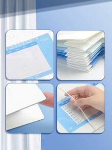 1pc Hanging File Folder, Foldable File Bag, Expandable Ombre File Pouch, Standalone Use, Suitable For School And Office