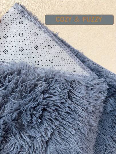 Moderne Indoor Zachte Vloerkleed Living Room Bedroom Dorm Polyester Tufted Throw Runner Home ative Plush Fluffy Furry Fur Area Rugs Blauw Grijs Lightweight Comfy Vloer Tapijt view 5
