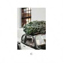 1PC Frameless Christmas Landscape Canvas Posters: Artistic Christmas Scenes, Christmas Gifts, Pine Trees, Reindeer, Winter Murals, Nordic Living Room, Bedroom, Dormitory Decoration Posters