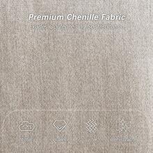 YOGLAD Modern Beige Queen Size Platform Bed Frame Upholstered With Soft Chenille Fabric, Premium Thickly Padded Headboard & Solid MDF Frame (Durable No-Wobble Design) -  Luxury Bed With Easy Assembly Kit, Hotel Style Bedroom Furniture For Master, Bedroom, Trending Contemporary Bed Frame With Storage Option & Noise-Free Structure