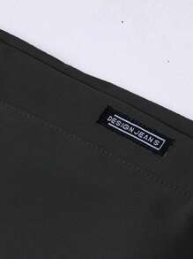 2pcs Men's Wool Lined Warm Pants, Casual Straight Leg Trousers With Pockets And Drawstring, Comfortable And Easy To Match, Winter