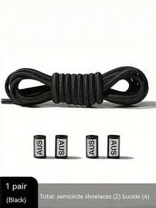 2pcs(1Pair) 100cm/39.4in Elastic No Tie Shoelaces Tieless Shoelaces For Sneakers Shoes, One Size Fits All For Adults, School, Home & Office Supplies