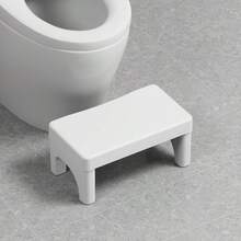 1 件便携式加厚塑料脚凳 - 可折叠 + 可拆卸且易于存放，防滑设计 + 耐用且抗老化，也可用作浴室垫，两用作为马桶辅助台阶 + 马桶定位垫，适合室内和室外使用