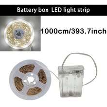 Striscia luminosa a LED, alimentata a batteria (batterie non incluse), tagliabile e pieghevole - perfetta per creare illuminazione d'atmosfera in camere da letto, soggiorni e per il campeggio all'aperto