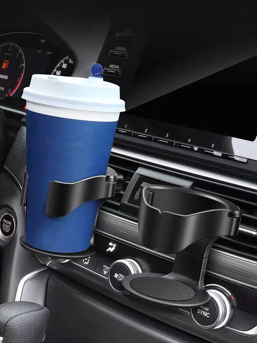 多功能车载杯架，安装在出风口的饮料架 - 多色 - 查看 1