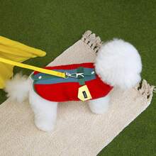 25件装冬季宠物棉质背心，宠物棉质背心，狗狗动物棉质背心，猫咪新款动物服装，加厚碎花狗狗羽绒服，小型犬服装，秋冬新款加厚背心 - 紅色 - 查看 8