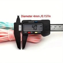 5m Glow-In-The-Dark Paracord, 4mm Diameter 7-Strand Luminous Umbrella Rope, Woven Bracelet, Outdoor Emergency Rope, Clothesline, Tent Rope - Multicolor - View 2