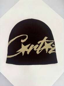 Handmade Punk Rock Motorcycle Riding Personalized Balaclava Knit Hat, Unisex Streetwear Hip Hop Hat For All Seasons, Glow-In-The-Dark Skeleton Finger Knit Hat For Halloween, Autumn/Winter, Unisex Street Hip Hop Personalized Warm Ear Protection Cold-Proof Hat