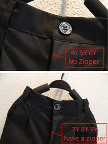 小男孩春秋新款英伦风西装裤，帅气正装，适合主持活动或上学，儿童黑色西装裤 - 黑色 - 查看 3