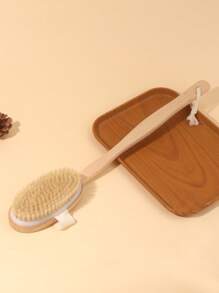 1 件长柄沐浴刷、木刷、多用途擦洗刷，用于背部去角质和淋浴清洁、袋子、带弹性带的身体去角质沐浴刷、柔软沐浴身体按摩刷 - 杏色 - 查看 6