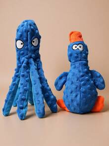 1pc Pet Sound Toy, Dog Toy, Octopus Shaped Pet Toy For Dog Playing, Interactive Toy - Blue - View 11