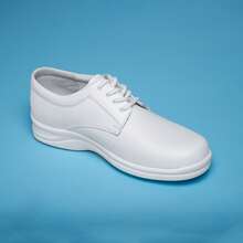 Zapato P Enfermero, Laboratorio o Trabajo  Liso    Básico    Piel Genuina    Atemporal - Blanco - Ver 3