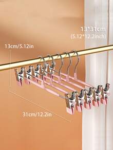 10pcs Stainless Steel Pants Clips - Expandable, 35g Weight, Seamless, Easy To Use - Ideal For Wardrobe And Home Use - Great For Hanging Skirts And Children's Clothing