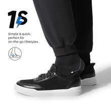 Men's Breathable Mesh Slip-On Sneakers Hands-Free Casual Walking Shoes Lightweight Comfortable Non-Slip - Black - View 3