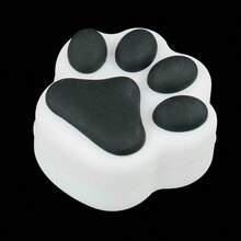 1 PcsSilicone Container For Cat Paw, Silicone Box For Face Cream, Oil Box, Cute Mini Cartoon, Easy To Carry - Brown - View 11