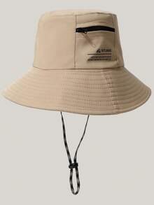 1pc Men's Bohemian Style Sun Protection Bucket Hat, Foldable Fishing/Hiking Hat, Waterproof, Breathable, Suitable For Outdoor Activities In Summer, Autumn, Winter