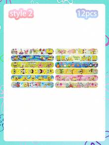 6/12/24 Stück SpongeBob Schwammkopf Neue SpongeBob Schwammkopf Papa Ring PVC Papa Ring Armband Papa Fun Armband, die beste festliche Party Atmosphäre Dekoration für Ihre guten Freunde, perfekte Party Dekoration, Heim Dekoration Ornamente, perfekte Zimmer Dekoration Weihnachtsgeschenke für Abschluss, Freundin, Valentinstag