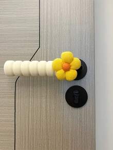 4-1 Pc Light Color Floral Door Handle Protector, Quiet Anti-Collision Door Guard, Static Electric Door Handle Protector To Prevent Damage To Walls And Door Locks, Suitable For Bathroom, Outdoor, Bedroom, Door Handles