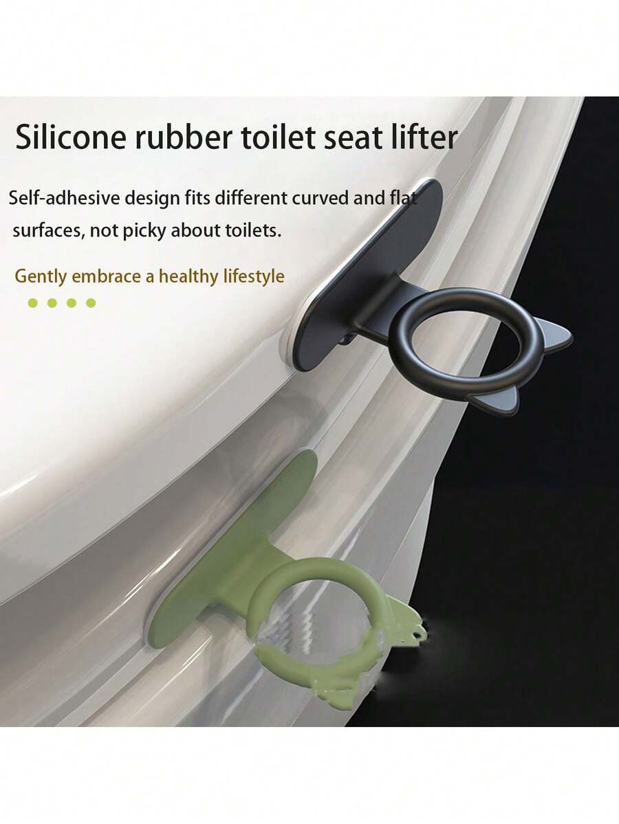 Toilettendeckel-Lift für Zuhause/Badezimmer mit Antihaftgriff, waschbares Silikon, selbstklebender Schubladengriff für Schlafzimmer, ohne Bohren erforderlich