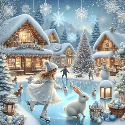 1 Stück [30cm*30cm/40cm*40cm] 5D Acryl Diamant Malerei Set, Weihnachtsmotiv, geeignet für erwachsene Anfänger DIY Mosaik Diamant Kunst, Vollbohrung Handarbeit DIY Diamant Malerei, anwendbar für Wohnzimmer, Schlafzimmer, Büro Wanddekoration, überraschende Kunstdekor Geschenkidee für Familie und Freunde