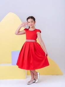 Young Girls Dresses - 紅色 - 查看 4
