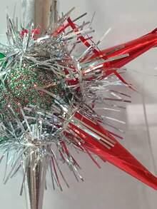 Piñata baby esfera mes patrio 15 cm decoración infantil fiestas mexicanas diseño esférico colores vivos tradicional ideal celebraciones cumpleaños manualidad artesanal - Rojo y blanco - Ver 3