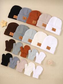 5-Piece Baby Knit Hat And Glove Combination Set In Random Colors, Suitable For Newborns, Baby Boys And Baby Girls. These Are Warm Hats For Autumn And Winter, Specially Designed For Toddlers With Soft And Comfortable Features.Christmas/Thanksgiving Gifts