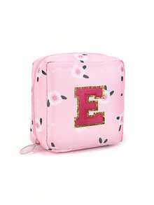 卫生巾收纳袋，便携式化妆口红包，化妆口红包，大容量防水卡通设计，零钱包，女生现金包，防水布用于存放卫生巾和护垫，学校用品旅行必需品化妆包 - 彩色 - 查看 25