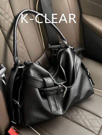 1个复古荔枝纹女士软皮单肩手提包，女士手提包，新款秋冬女士单肩包，最佳秋季手提包，女士休闲手提包